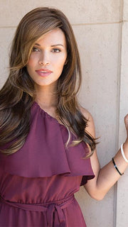 ICED MOCHA R | Rooted Dark with Medium Brown blended with Light Blonde highlights