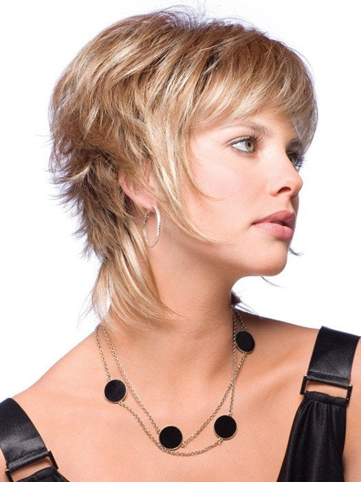 MILLIE GRAGIENT by Noriko in NUTMEG - F | Rooted Dark With Honey Brown Base With Platinum Blonde Highlight