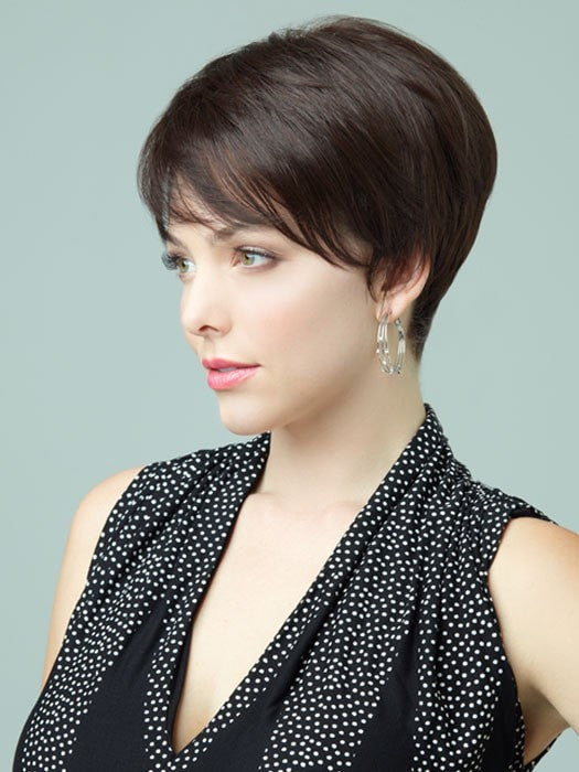 Revlon Wigs Teagan Wig : Side View |Color: 4/6R (Coffee Bean)